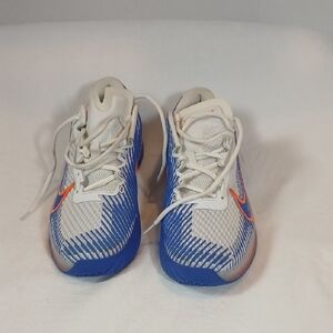 NikeCourt Air Zoom Vapor 11 HC  Blue / White/ Orange Accents Men Sneaker Sz 10.5